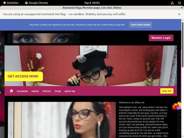 Anastasiavegax.modelcentro.com Porn Login