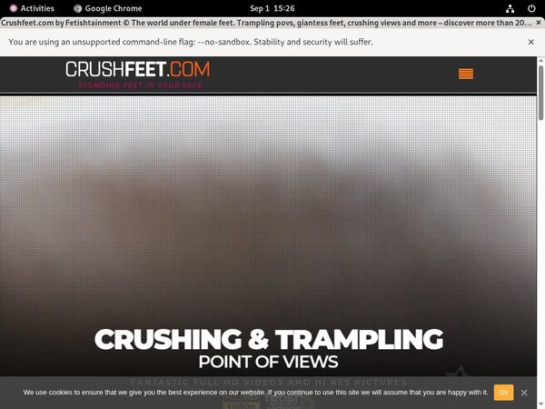 Crush Feet Log In
