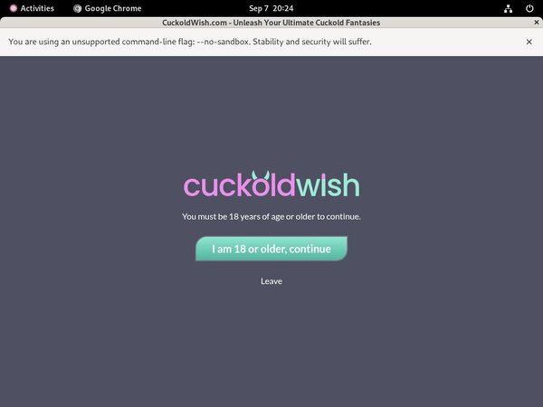 Cuckold Wish Crear Cuenta