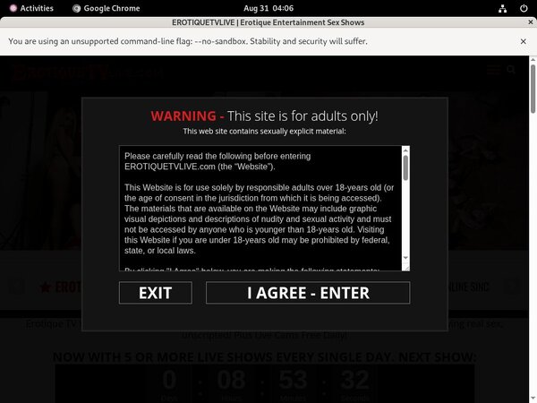 Erotiquetvlive Free Trial Signup