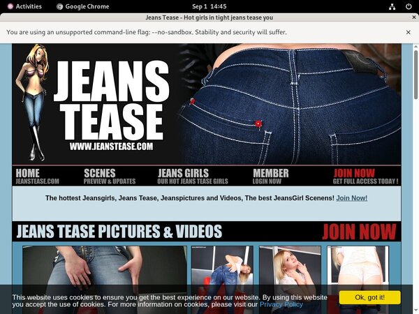 Login For Jeans Tease