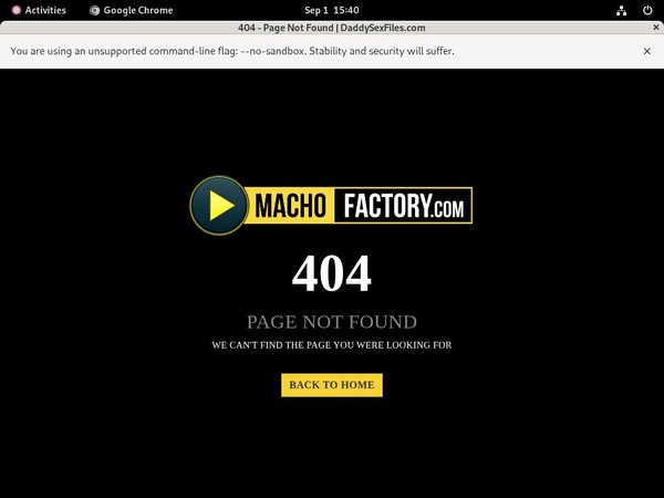 Macho Factory With Discover Card