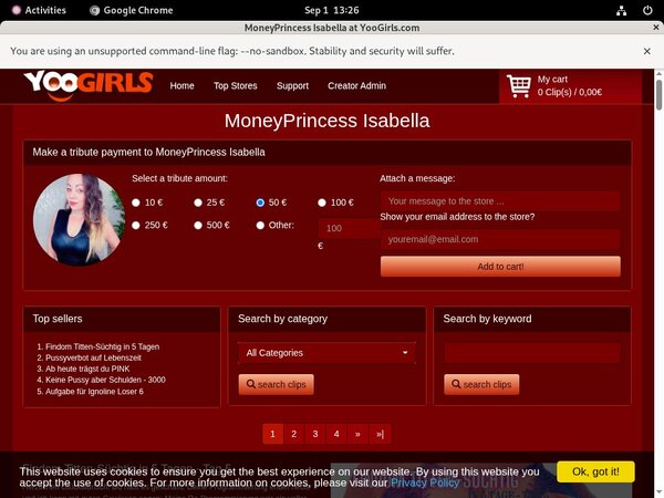 Moneyprincess Isabell By SMS