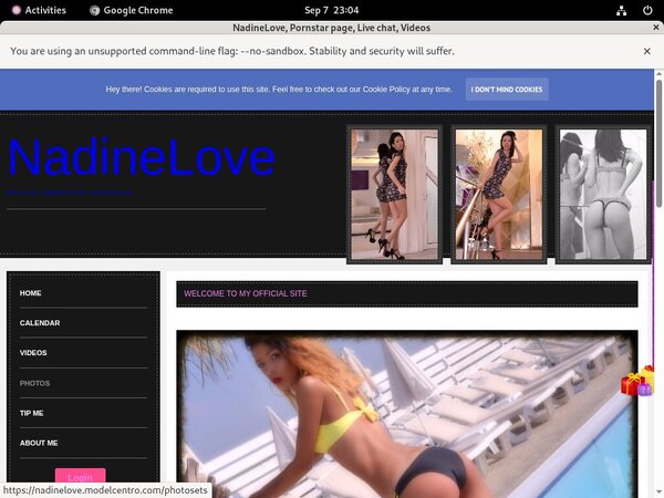 Nadinelove.modelcentro.com Discount Username