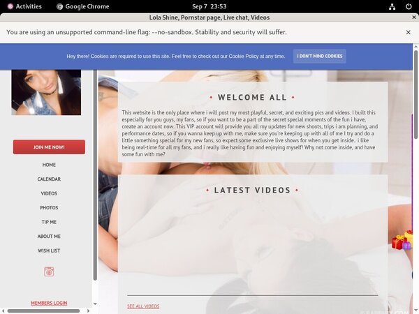 Premium Accounts Free Lolashine.modelcentro.com