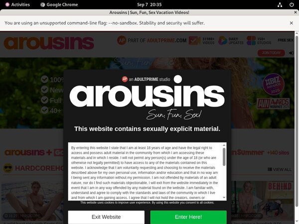 Register Arousins.com