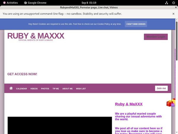 Rubyandmaxxx.modelcentro.com Account Information