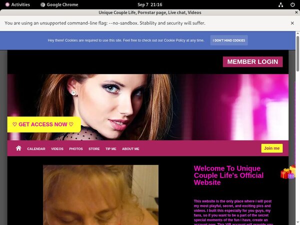 UniqueCoupleLife Signup Page