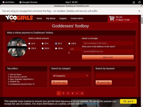 Use Paypal Goddessesfootboy