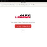 Sign Up For Alex Legend